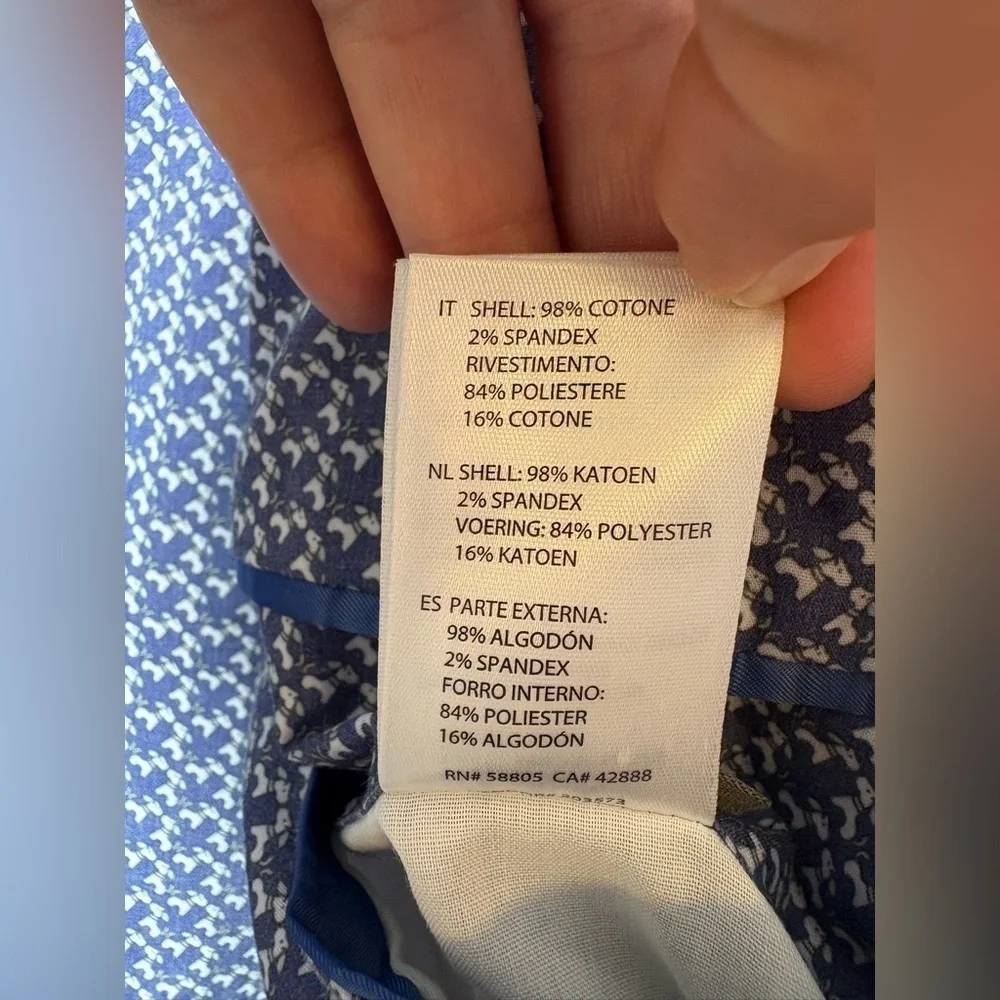 Oak Hill Blazer Men's 4XL 58/60r casual two button Sport Coat Solid Tan Cotton